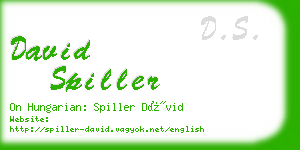 david spiller business card